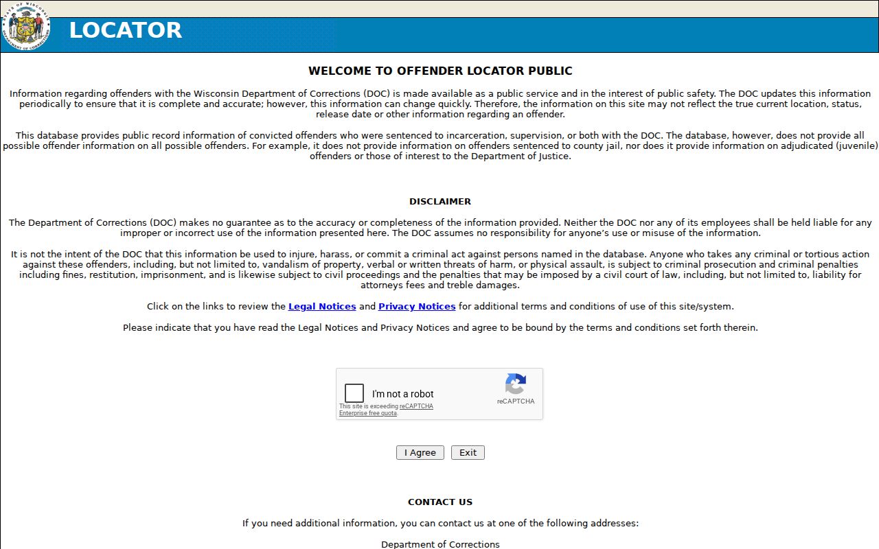 Wisconsin DOC locator used after a Crawford County arrest