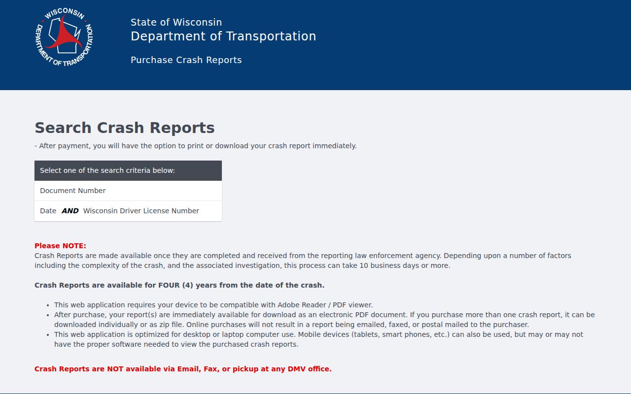 Wauzeka criminal and crash record search through Wisconsin crash reports