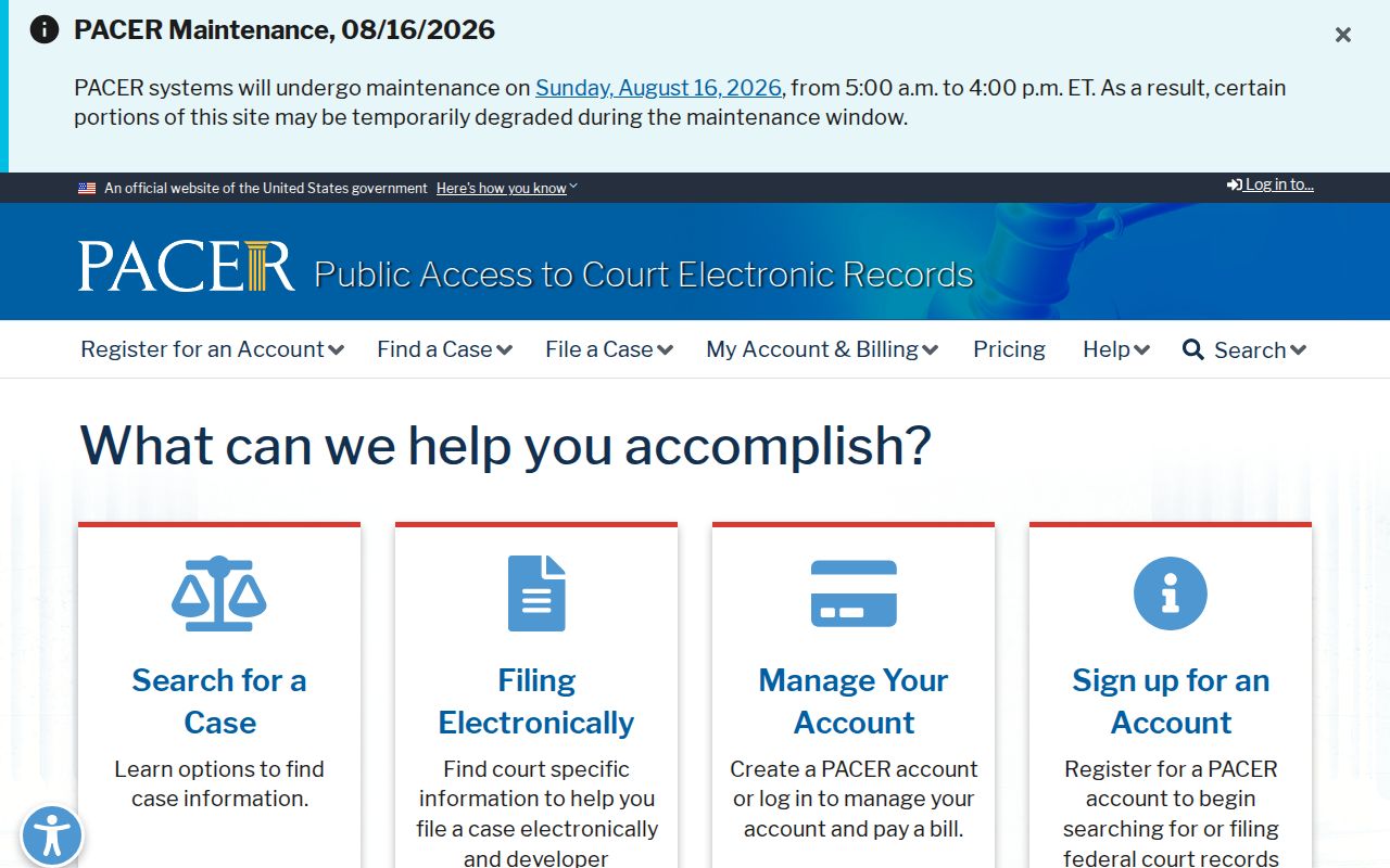 PACER federal court records for Crawford County criminal history research